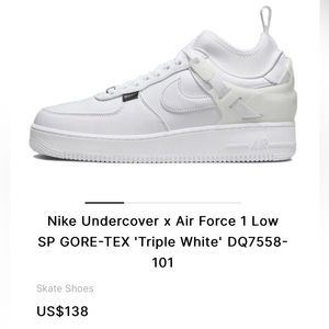 Nike Undercover x Air Force 1 Low SP GORE-TEX 'Triple White' (NO BOX)